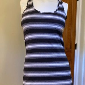 lululemon striped black and white tank
